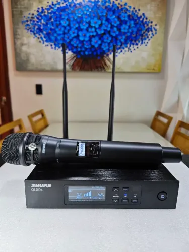 MICROFONE SHURE QLXD4 KSM8 PRETO