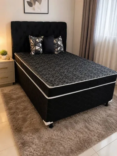 Super promoção cama box casal nova direto de fábrica com dois travesseiros de brinde 