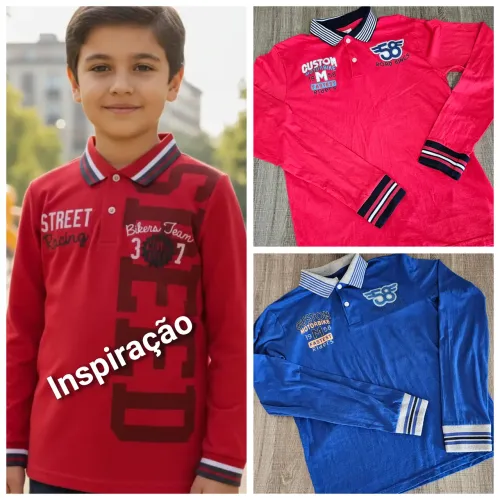 Kit com 2 camisetas de mangas longas Motocross da BRANDILI( 16 )