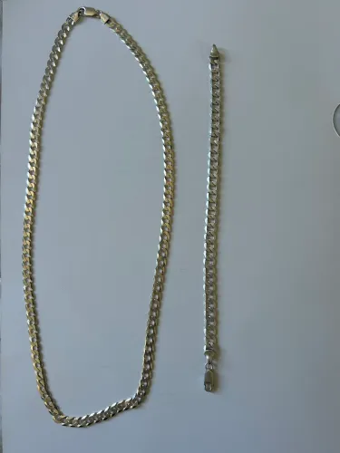 Vendo Kit de Corrente e Pulseira de Prata 925