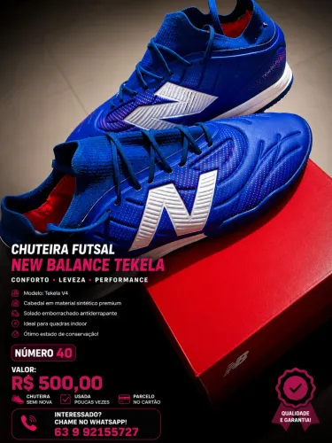 Chuteira futsal new balance tekela 