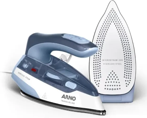 Ferro de passar a Vapor de Viagem Arno Travelgliss Bivolt NOVO, com bolsa de viagem