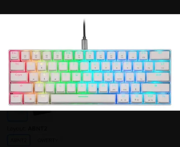 teclado ck61 branco switch outemu red. MAIS INFORMAÇÕES CHAMA NO CHAT.