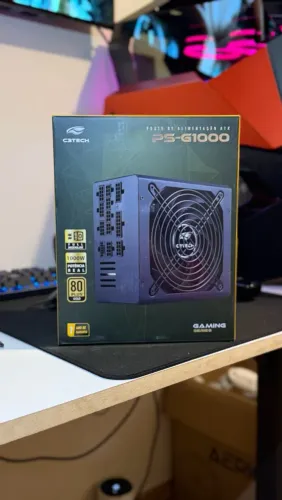 Fonte de Alimentação C3Tech PS-G1000 1000W 80 Plus Gold Full Modular (Com garantia)