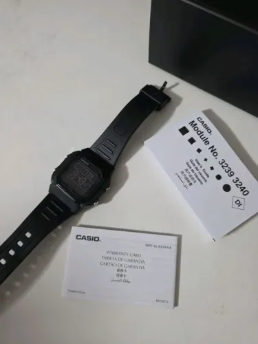 Relógio Casio Masculino Digital Negativo W-800h-1bvdf