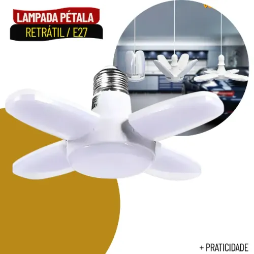 Lâmpada LED 28W 4 Pétalas Dobrável Bivolt Alta Potência Super Brilho - SCS57