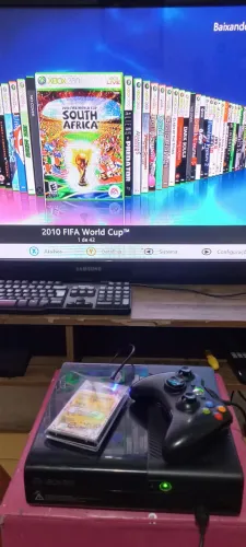 Xbox 360 desbloqueado com 40 jogos no HD,1 controle original,todo revisado,quero 550 ZS