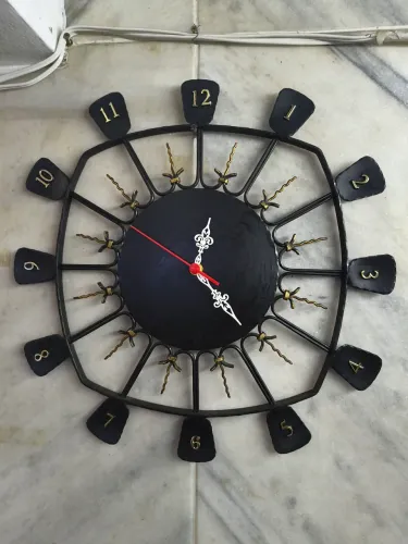 Relógio de parede de aço decoração