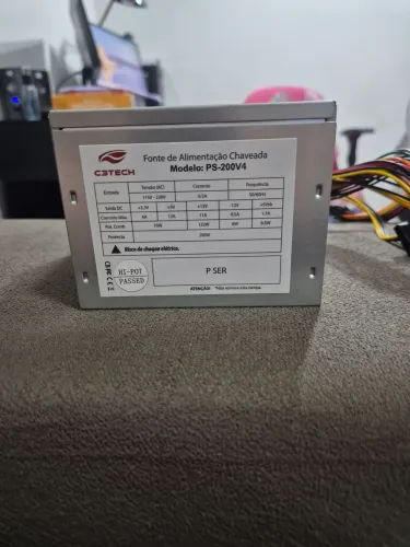 Fonte de Alimentação Chaveada C3Tech PS-200V4 de 200W