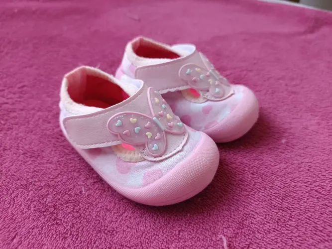 Kit 2 Pares Sapameia Infantil Menina Bebê Borboleta Rosa