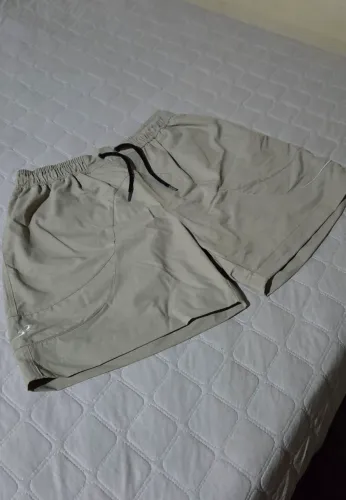 shorts barra crew circular b garça bege