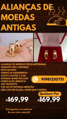 Alianças de moedas aqui 100%