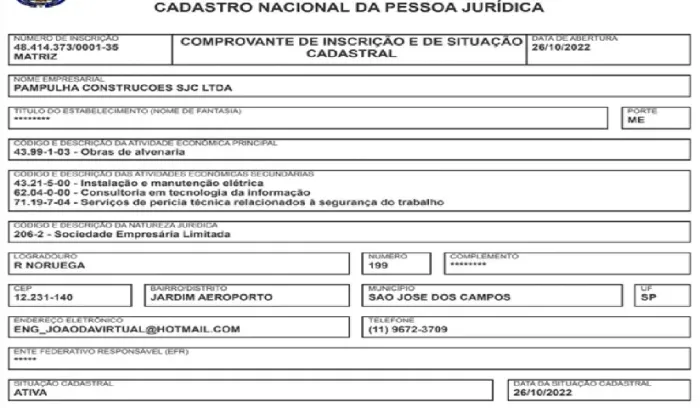 empresa de obras computadores e dados desde 2022 sem dividas