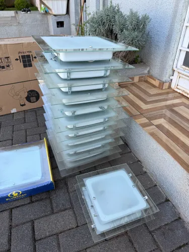 14 unidades Plafon luminária embutir gesso
