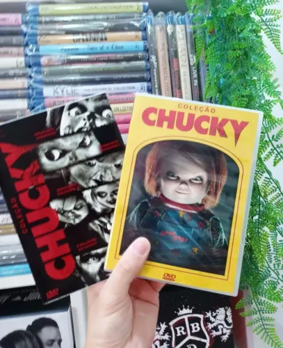 Lote Dvds filmes terror box 6 Dvds Chucky fan made, demais originais.