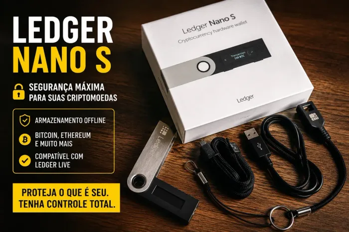 Ledger Nano S Original - Carteira Física para Criptomoedas - Coldwallet