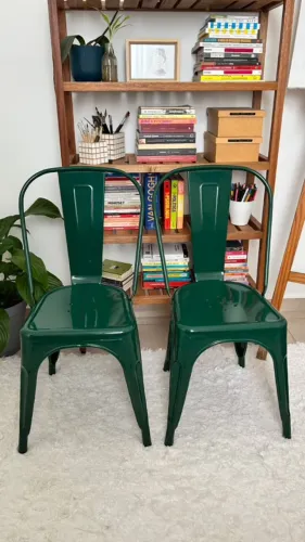 Cadeira Iron Tolix Verde Escuro - Loft7 (Perfeito Estado)