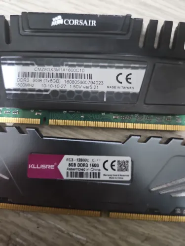 Kit Memória RAM 16GB (2x8GB) DDR3 1600MHz - Corsair + Kllisre