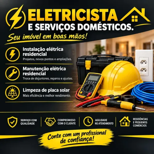 Serviços elétricos e domésticos.