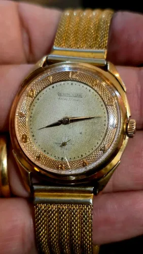 Relógio White Star Anos 50 Vintage Suíço Caixa em plaquê de ouro 18k calibre Fleurier F180