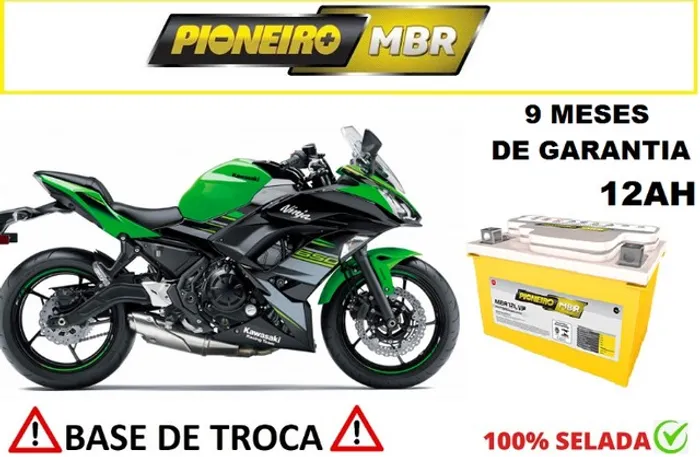 Bateria Automotiva Pioneiro Ninja 650-12Ah
