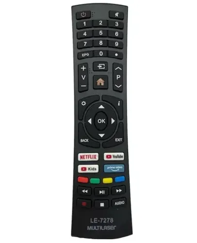 Controle Remoto Para Tv Multilaser Smart Led 4k Tl025 Tl027 Tl032