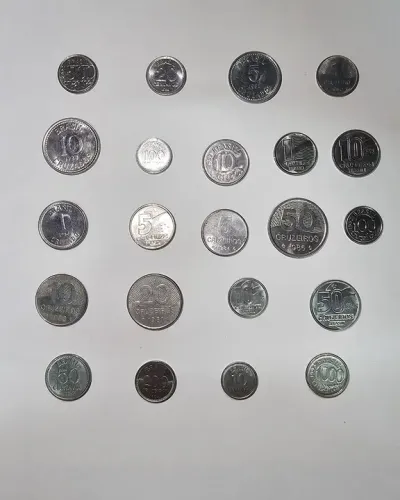 Moedas Antigas de 1980 a 1993