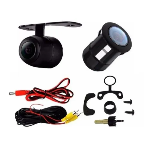 CÂMERA DE RÉ UNIVERSAL MULTI FUNÇÃO TRASEIRA OU FRONTAL COM SUPORTE BORBOLETA