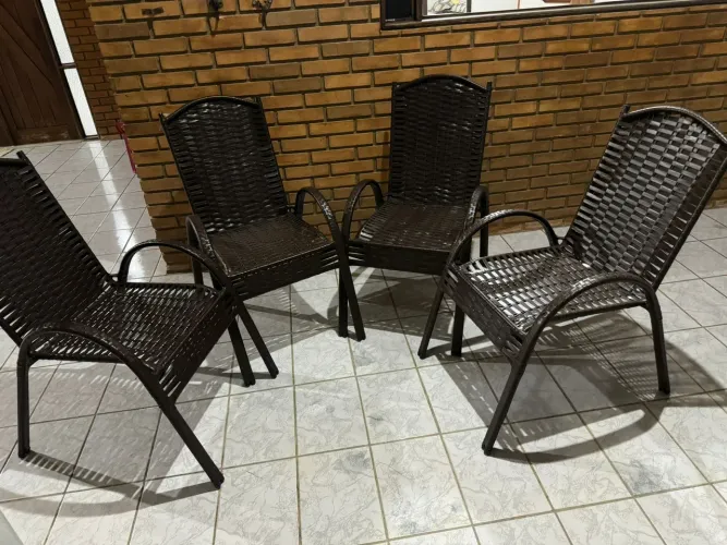 Jogo de 4 Cadeiras para Área Externa