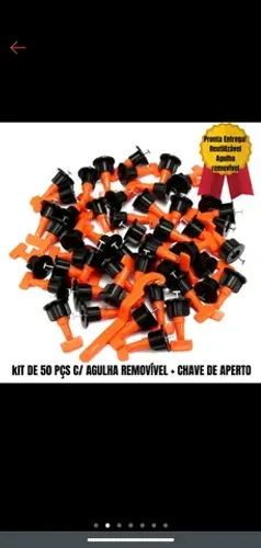 Kit 50 Nivelador A Rosca Reutilizavel Para Porcelana Azulejo Pisos<br>