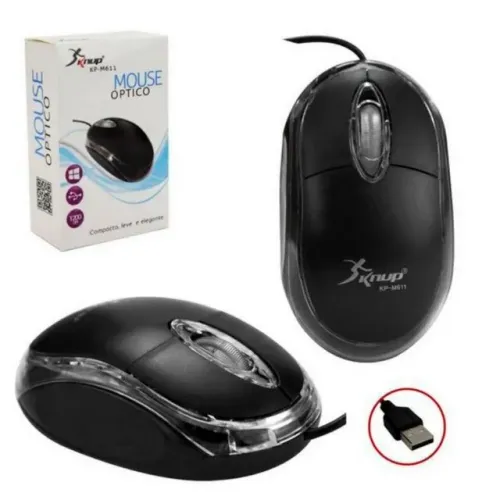 Mouse Optico USB Knup KP-M611 com fio