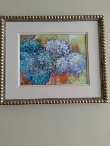 Quadro com pintura de flores