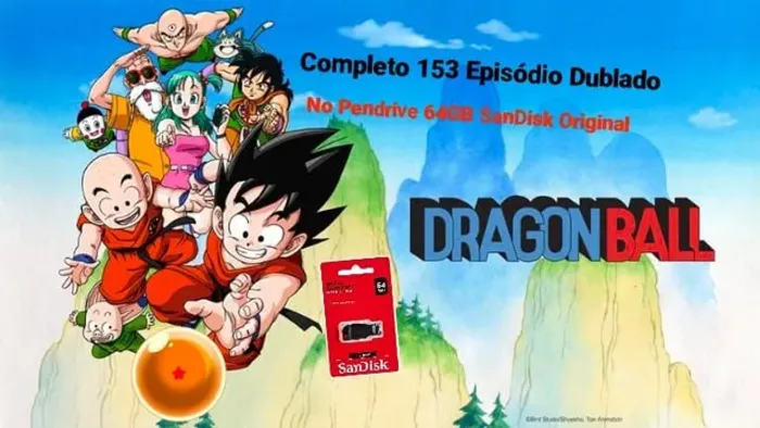 Pen Drive Dragon Ball 153 Episódios Dublados
