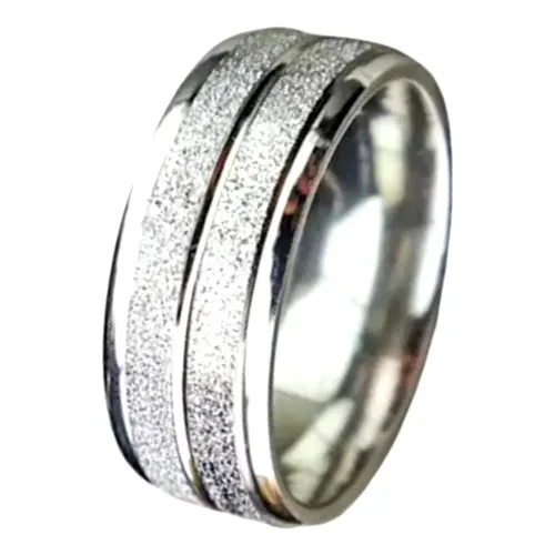 par de aliança casamento noivado aço inoxidável 6mm prateada