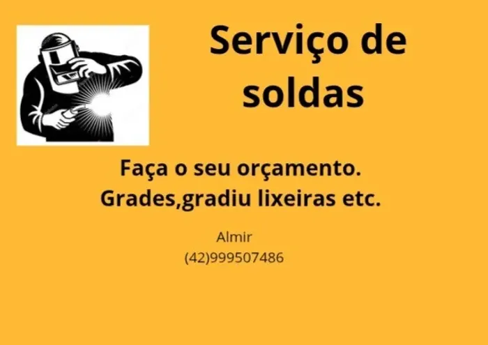 Serviço de solda grades,gradiu,lixeiras etc fassa seu orçamento *