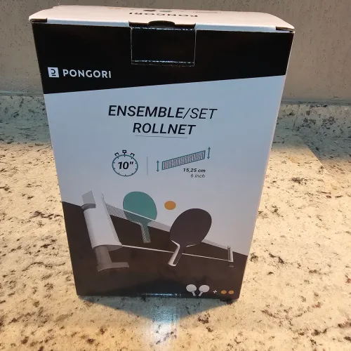 Conjunto de Tênis de Mesa Portátil com Rede e Raquetes