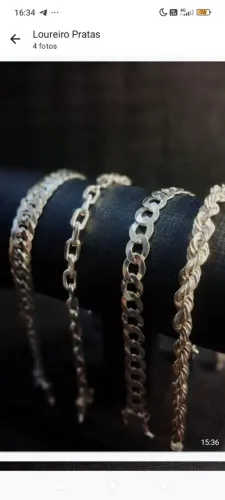 Pulseiras de prata 925 8 e 10 preços unitários