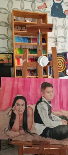 Presentei com desenho realista em uma data especial. Agende seu !