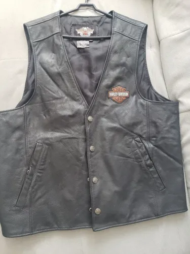 Colete de Couro Harley Davidson