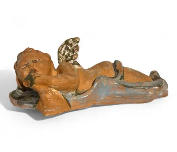 Anjo Flautista em Cerâmica - Dodola Simões