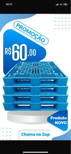 Pallet Plástico Azul - Promoção Imperdível!