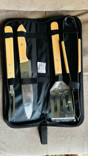 Kit Churrasco 4 Peças + Case