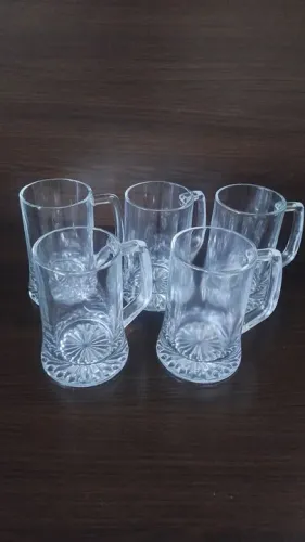 Jogo de Canecas de Vidro para chopp - 5 Peças