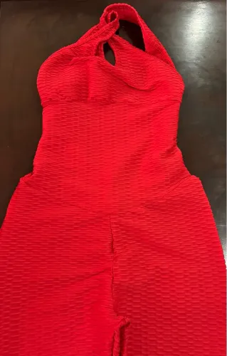 Macacão de Academia Levanta bumbum Vermelho 