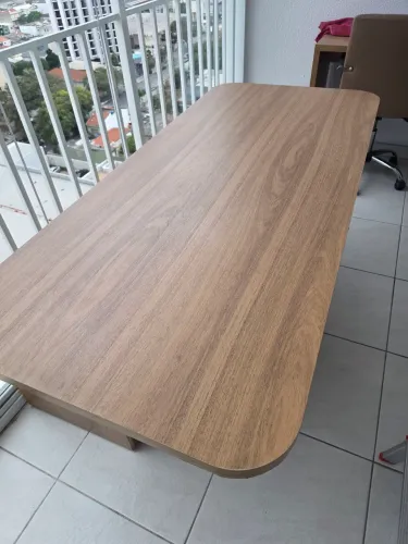 2 móveis! Mesa MDF + Banco Baú - marcenaria