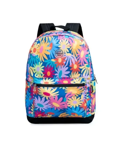 Mochila Escolar Feminina Floral Verde Claro