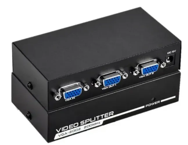 Splitter Distribuidor Divisor VGA 1E x 2S Knup KP-AD139 Resolução 1920x1440p 30m