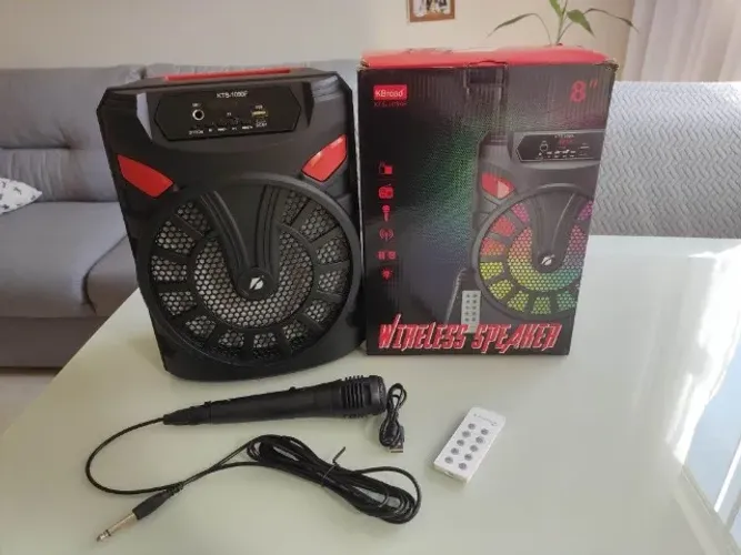 (Nova) Caixa de som Portátil Kbroad Kts-1090D Com Microfone