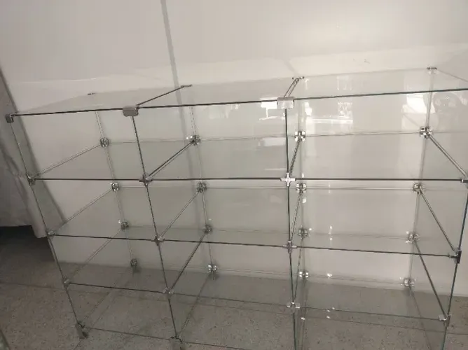 Balcão De Vidro Modulado Vitrine Para Loja