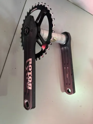 Pedivela Rotor Inpower MTB 170mm potenciômetro / medidor de potência 